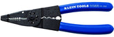 Klein-Kurve 1010 Long Nose Plier, 10 to 22 AWG Wire, 10 to 20 AWG Solid, 12 to 22 AWG Stranded Stripping, 8-1/4 in OAL